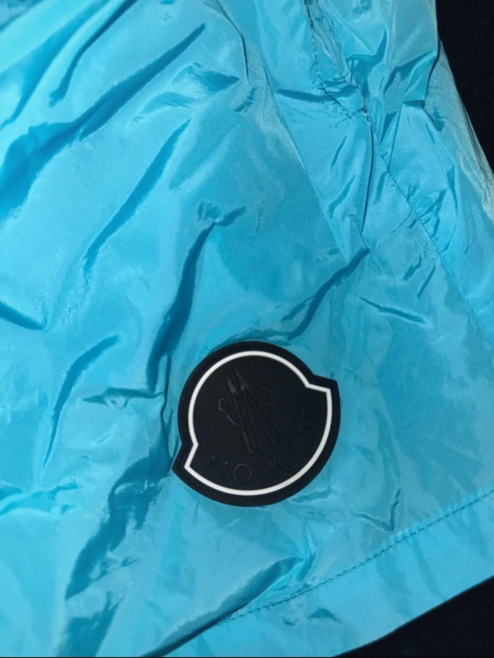Moncler Turquoise Blue Windbreaker with Branded Tag - Picture 5 of 6